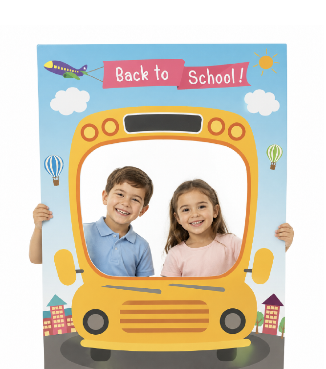 מסגרת צילום Back to School – אוטובוס צהוב