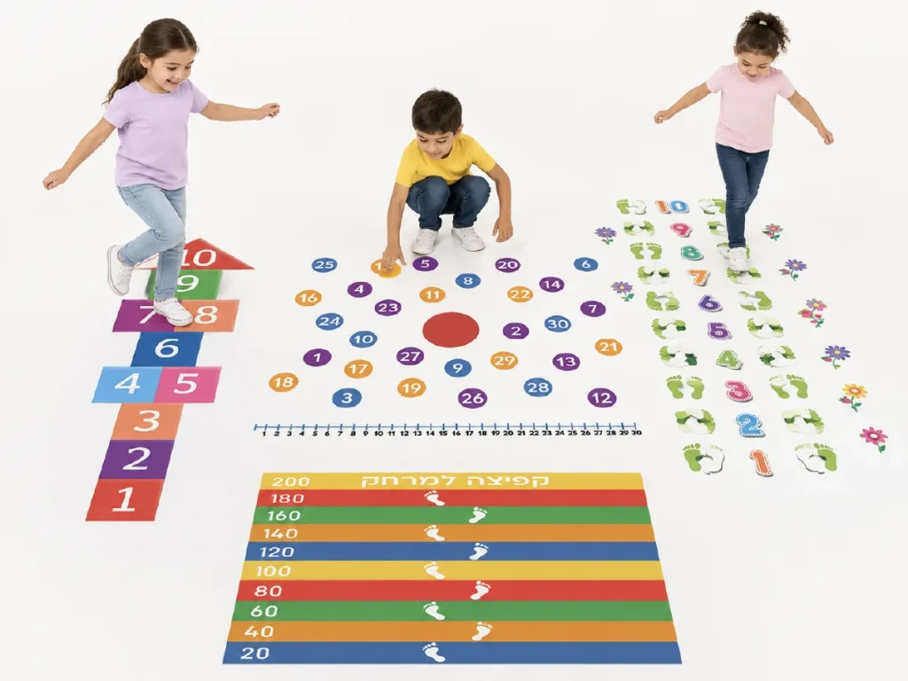 משחק רצפה מודפס – עיצוב לכיתה ולחצר