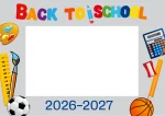 ⁦מסגרת צילום Back to School 2026-2027 – אפור⁩ – תמונה ⁦2⁩