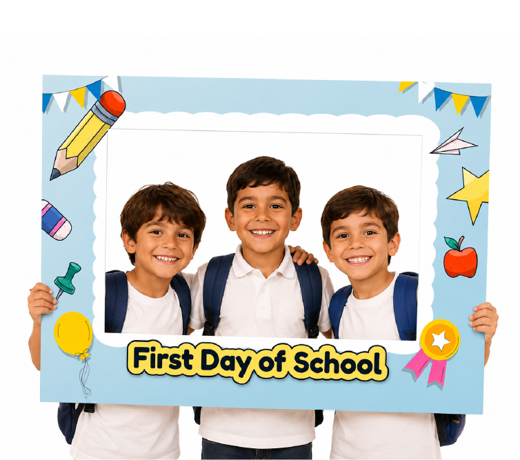 מסגרת צילום First Day of School – תכלת