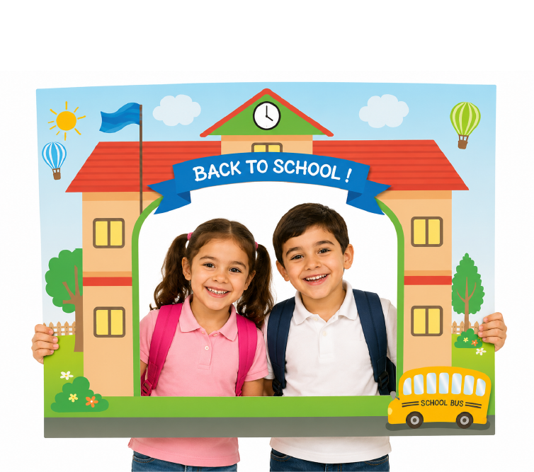 מסגרת צילום Back to School – בניין בית הספר