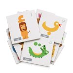 ⁦כרטיסיות אותיות בערבית – חיות (עיצוב מאויר)⁩ – תמונה ⁦2⁩