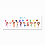 כרזת צבעים פנורמית באנגלית – Colors