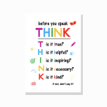 THINK – חשוב לפני שאתה מדבר – פוסטר