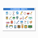 חפצים בכיתה באנגלית (Classroom Objects) – פוסטר