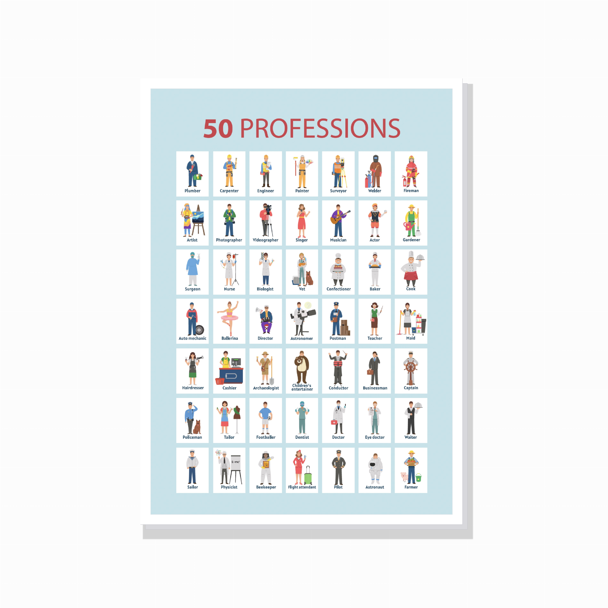 פוסטר 50 מקצועות