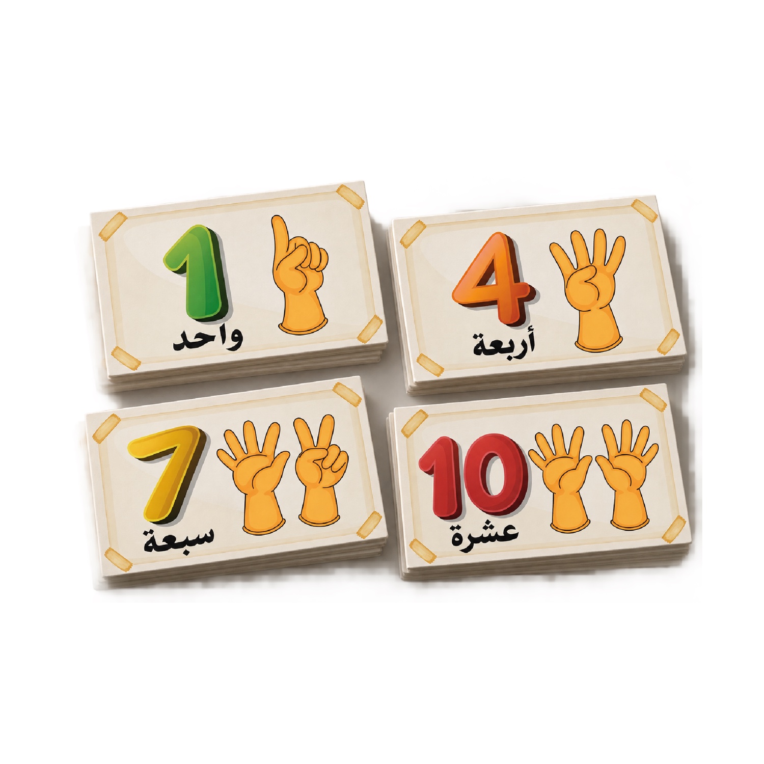 math m-hands כרטיסיות מספרים ואצבעות (1–10) – תמונה 1